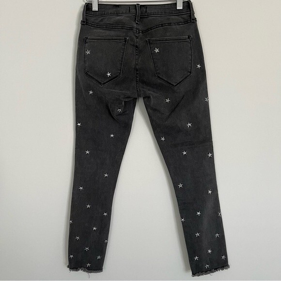 Abercrombie & Fitch Star Mid-Rise Super Skinny Black Ankle Jeans, Size 25 - Picture 9 of 14